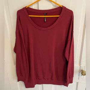 Joe’s Jeans Maroon Scoopneck Sweatshirt